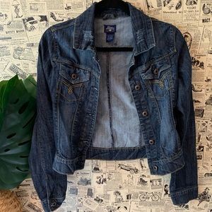 Blue asphalt jean jacket dark denim SZ small
